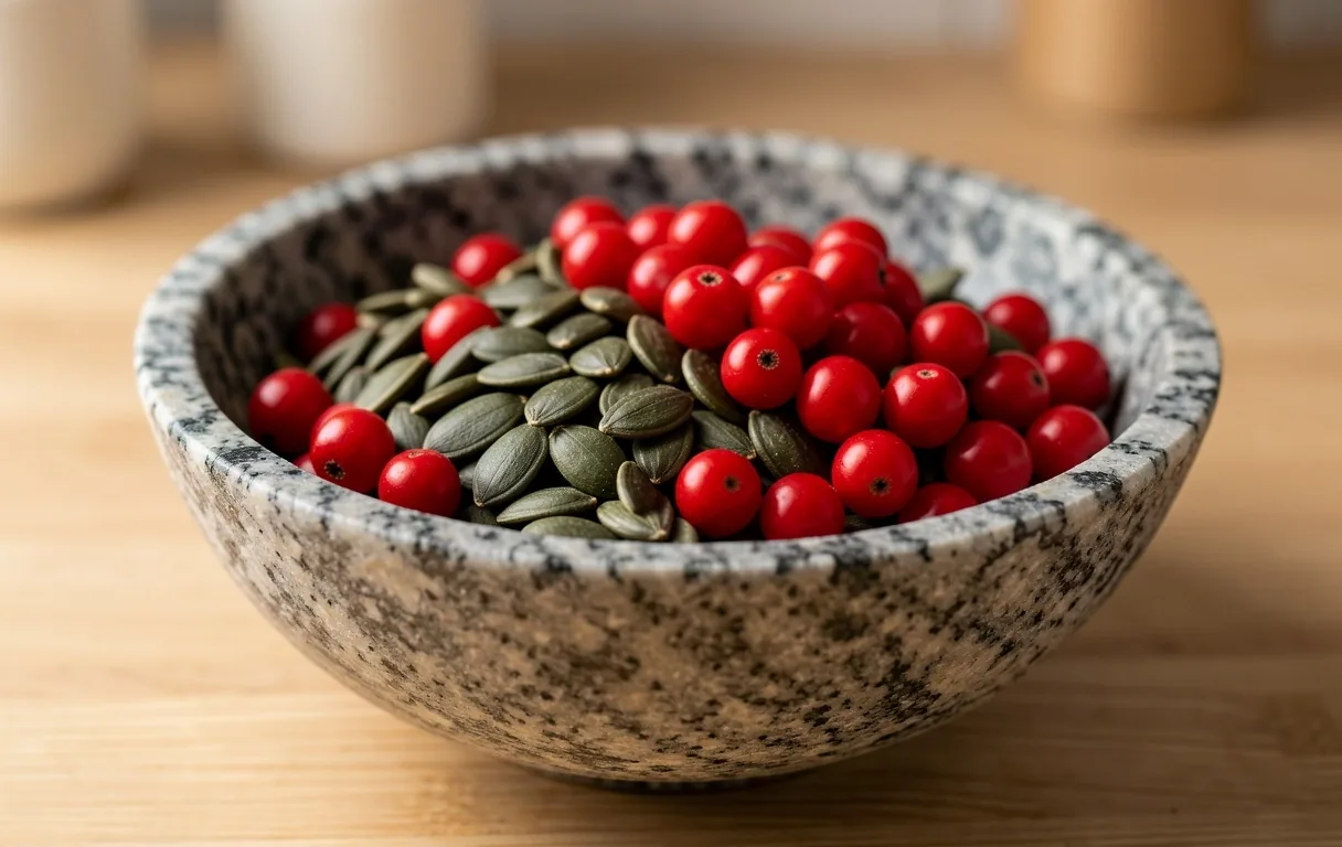 Fresh berries and seeds